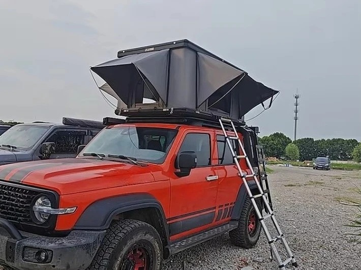 Portable Fully Automatic Foldable Hard Shell Pop-Up SUV Tent Ladder Waterproof Sunroof Roof for Self-Driving Cars Made Aluminum